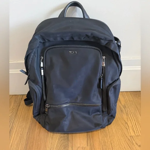 Tumi Black Men's Travel Backpack with Multiple Zip Pockets - Picture 6 of 12